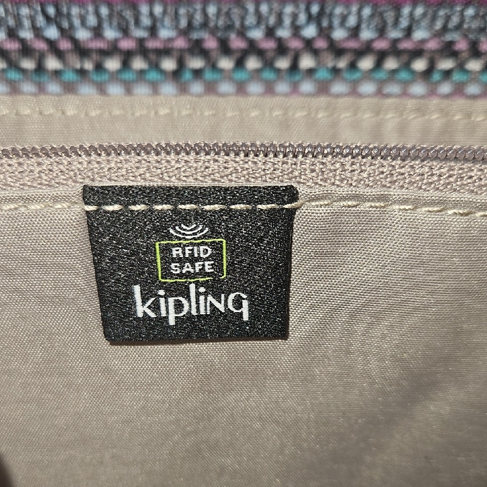 Kipling RFID Safe Clutch Wallet with Multicolor Pattern - Picture 3 of 7